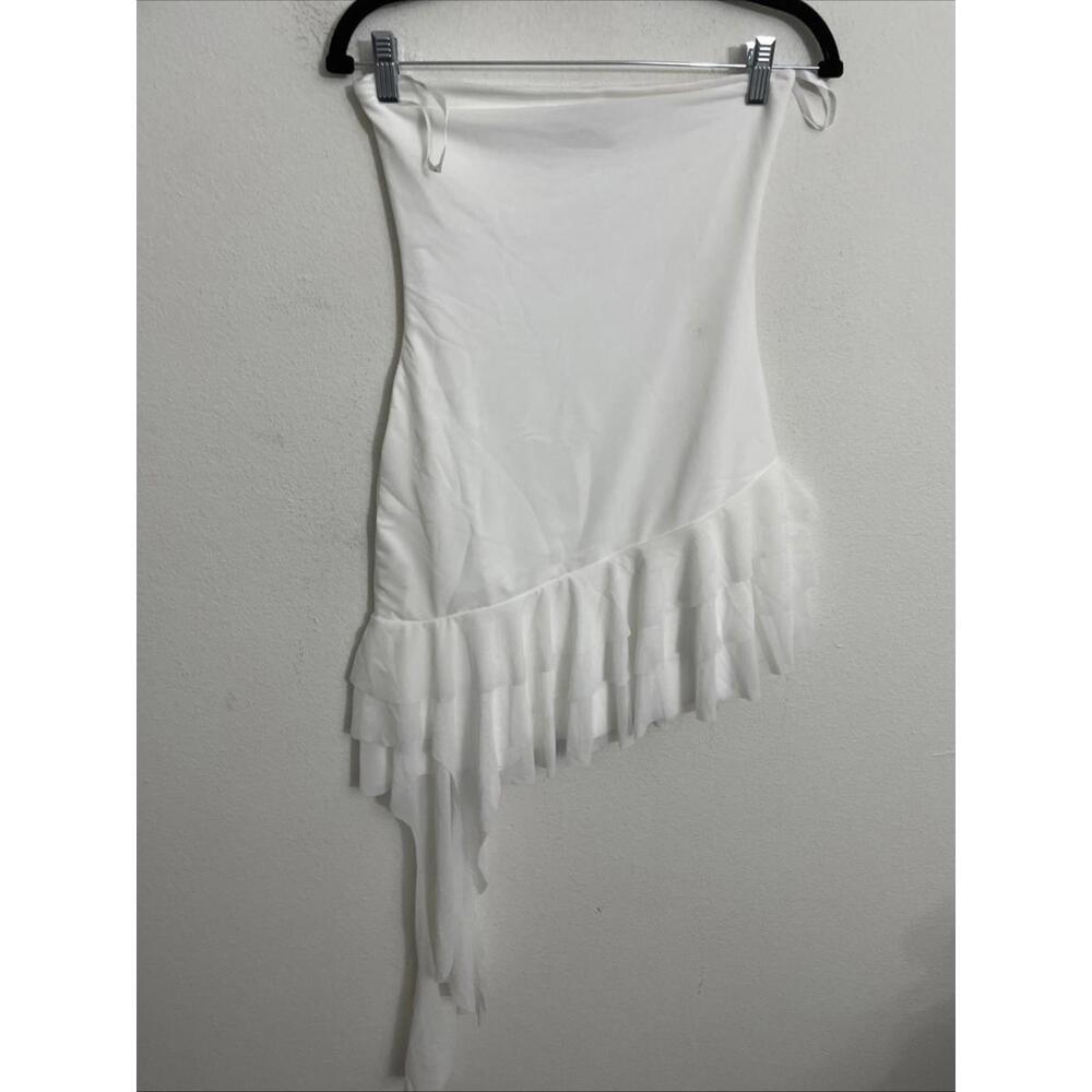 Majorelle Clara Strapless Mini Dress Ruffle Ivory Sz S NWT $188msrp - Picture 5 of 9